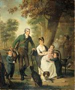 Adriaan de Lelie Jonkheer Gijsbert Carel Rutger Reinier van Brienen van Ramerus (1771-1821) with his wife and their four eldest children. oil painting reproduction